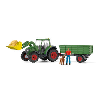 Schleich Farm World Tracteur avec remorque 42608