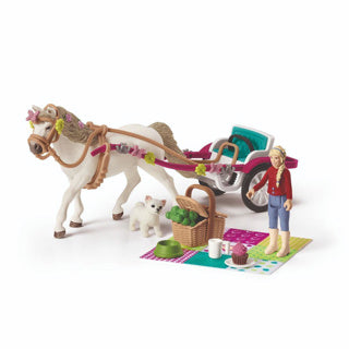 Schleich Horse Club Play Figure Set - Calèche pour spectacle équestre - Jouets pour enfants pour garçons et filles - 5 à 12 ans - 33 pièces - 42467