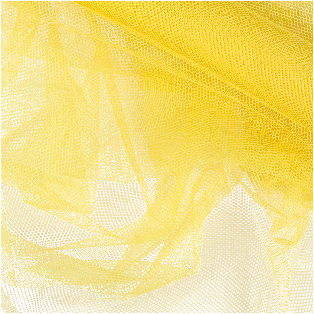 Tulle Creativ company, l: 50 cm, jaune, 5 m 1 rouleau