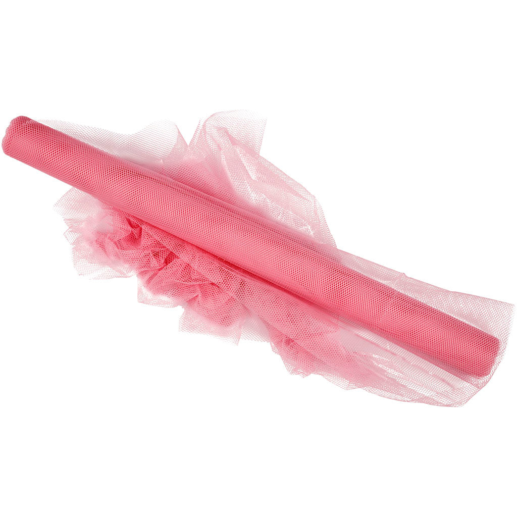 Tulle Creativ company, l: 50 cm, rose, 5 m 1 rouleau