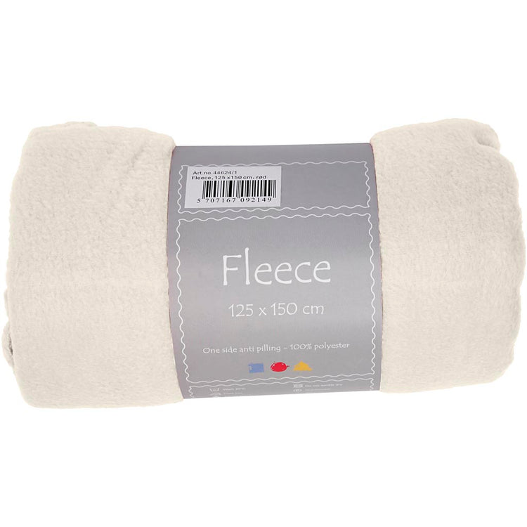 Polaire Creativ company, l: 125 cm, l: 150 cm, 200 g, blanc cassé, 1 pièce