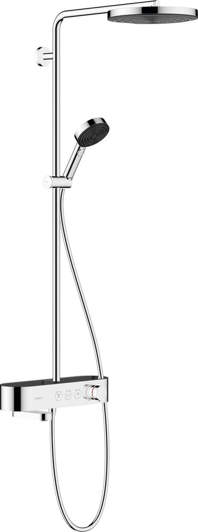 Hansgrohe Pulsify S Showerpipe 260 1jet avec thermostat de bain Tablette de douche Select 400 Chromé