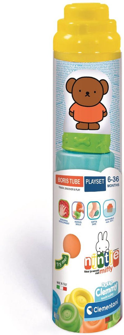 Clementoni Baby - Miffy Boris Clemmy Blocs doux dans le tube, 5dlg.