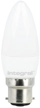 Lampe bougie LED intégrée B22D 3,4W 250lm 2700K mate non dimmable | b22d ba22d (ø2,2 cm) | blanc très chaud | 3,4 watts | 15 000 heures de combustion