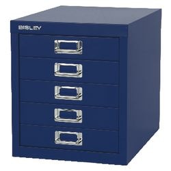 Commode bisley 5 tiroirs a4 bleu
