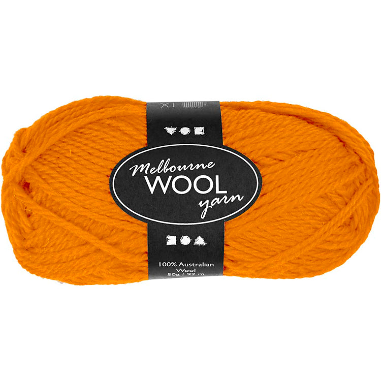 Fil de laine Creativ company melbourne, l : 92 m, ocre, 50 g 1 pelote