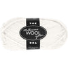 Fil de laine Creativ company melbourne, l: 92 m, blanc cassé, 50 gr 1 pelote