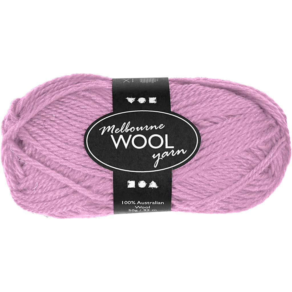 Fil de laine Creativ company melbourne, l : 92 m, rose, 50 g 1 pelote