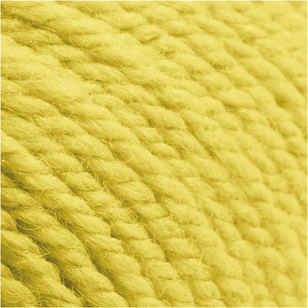 Fil de laine Creativ company, l: 125 m, jaune, 100 g 1 pelote