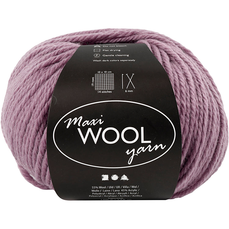 Fil de laine Creativ company, l: 125 m, lavande, 100 gr 1 pelote