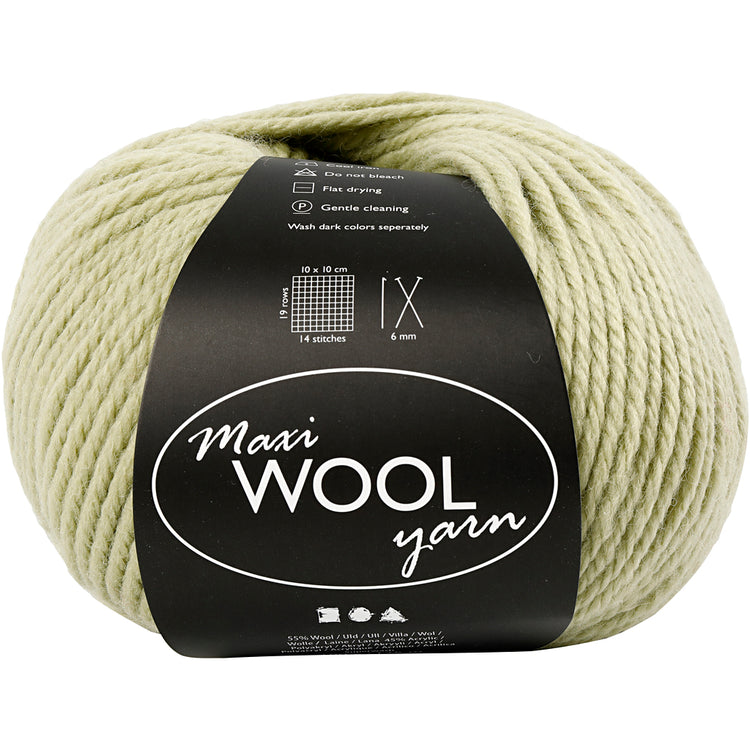 Fil de laine Creativ company, l : 125 m, vert clair, 100 g 1 pelote
