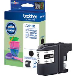 Cartouche d'encre brother lc221bk noire