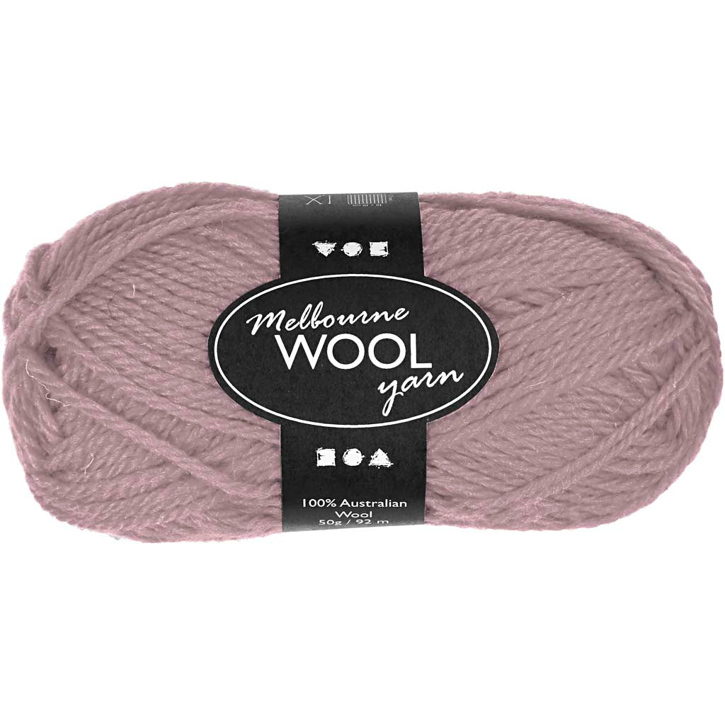 Fil de laine Creativ company melbourne, l : 92 m, violet clair, 50 g 1 pelote