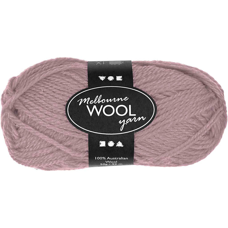 Fil de laine Creativ company melbourne, l : 92 m, violet clair, 50 g 1 pelote