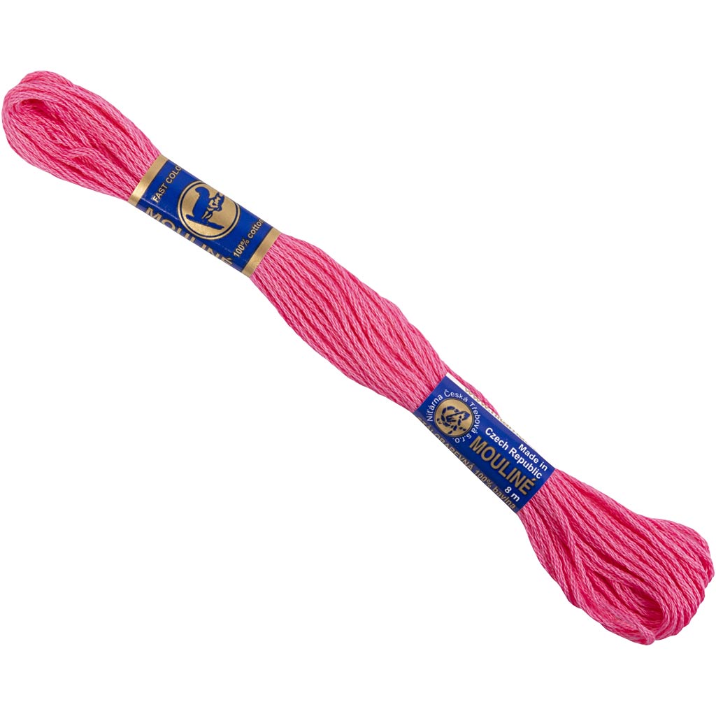 Fil de broderie, rose, 12x8 m 1 boîte