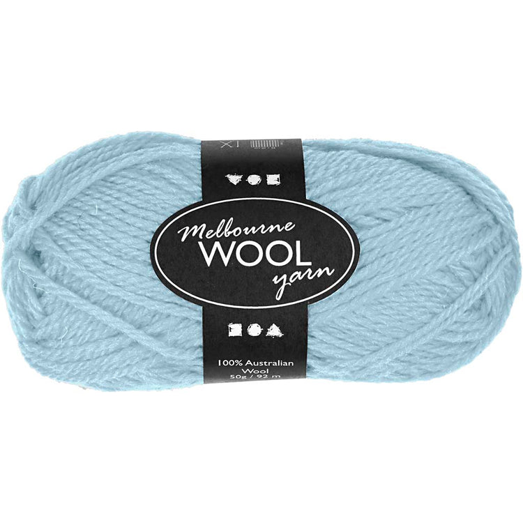 Fil de laine Creativ company melbourne, l : 92 m, turquoise clair, 50 g 1 pelote