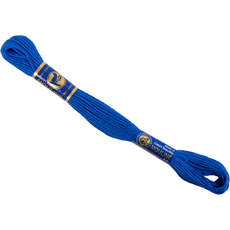 Fil de broderie, bleu, 8 m 1 balle