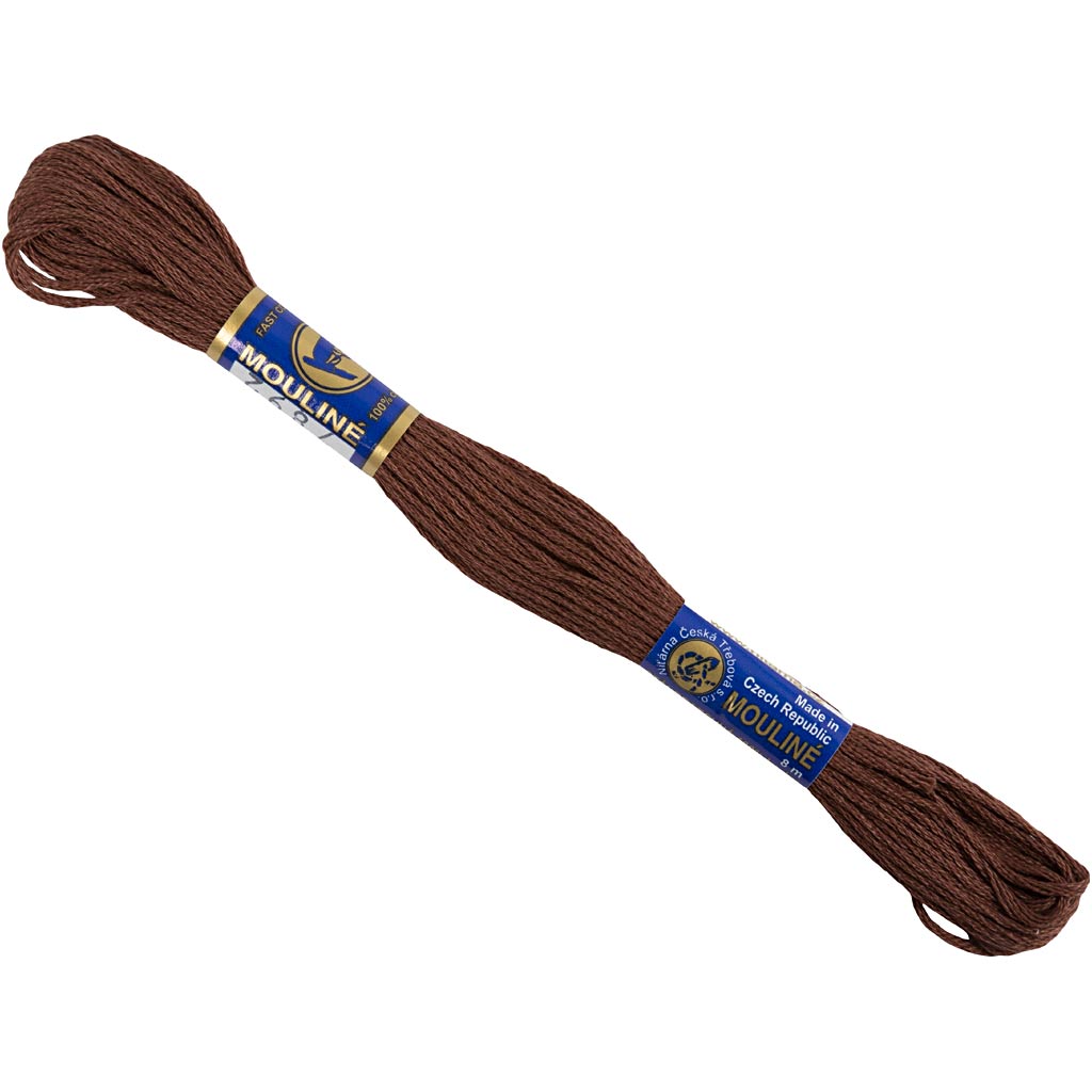 Fil de broderie, marron, 8 m 1 sphère