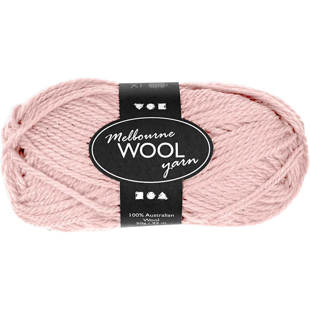 Fil de laine Creativ company melbourne, l : 92 m, rouge clair, 50 g 1 pelote