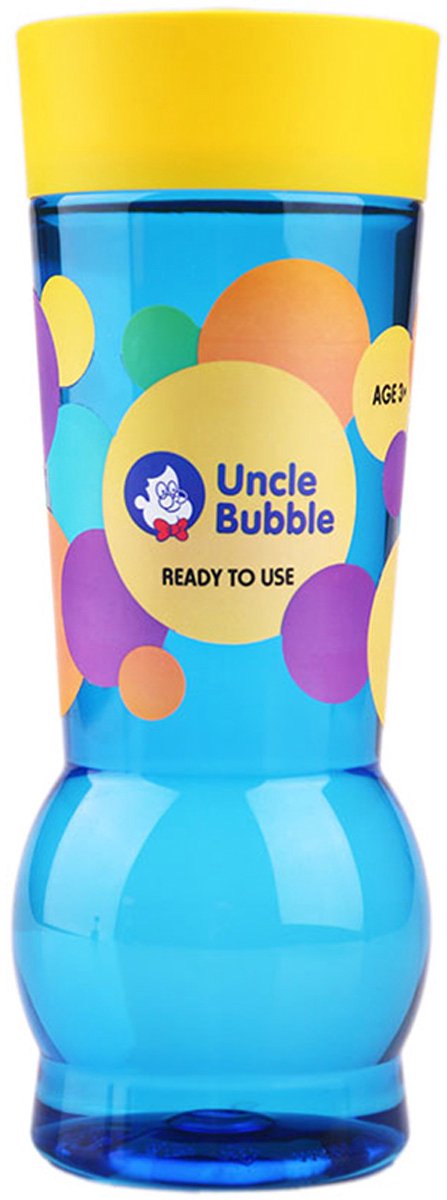 Oncle bubble - souffleur à bulles - recharge grosses bulles jaune - 944ml