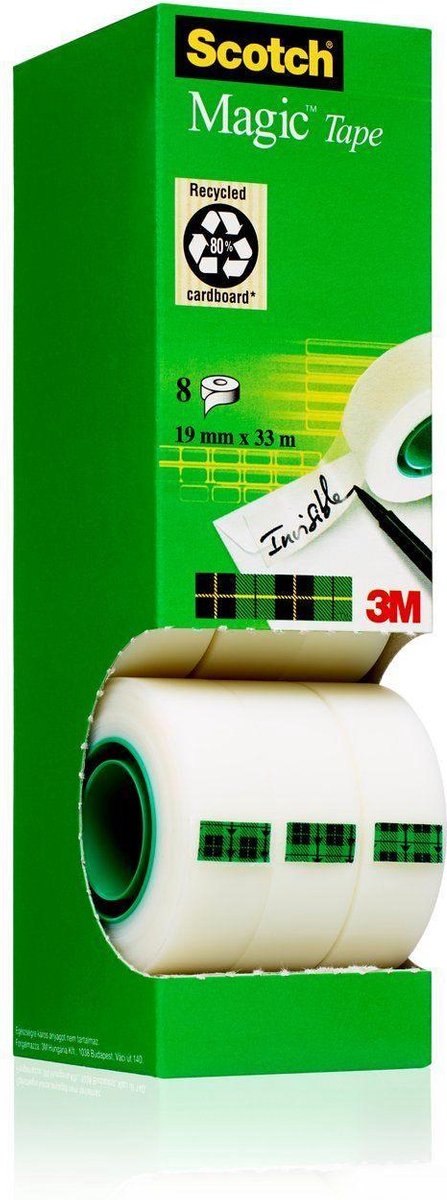 Tape Scotch Magic 810 transparent 7 rouleaux + 1 offert 19mm x 33m