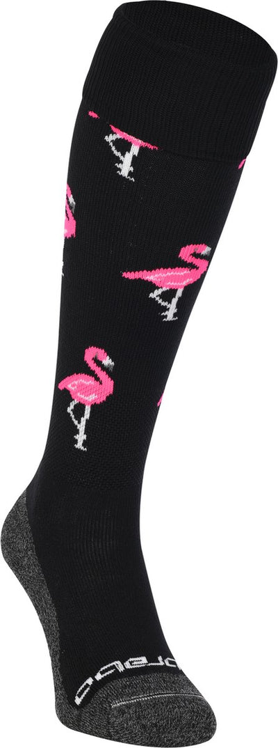 Brabo bc8460b chaussettes flamingo noir rose chaussettes de sport unisexes - noir rose