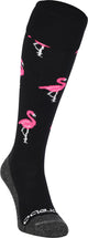 Brabo bc8460b chaussettes flamingo noir rose chaussettes de sport unisexes - noir rose