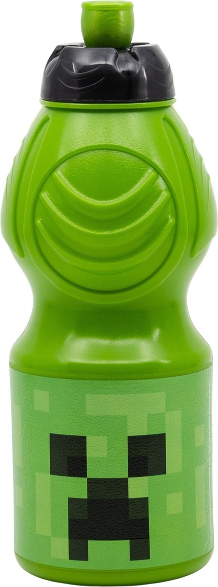 Stor bouteille d'eau minecraft junior - gourde - 400ml - vert