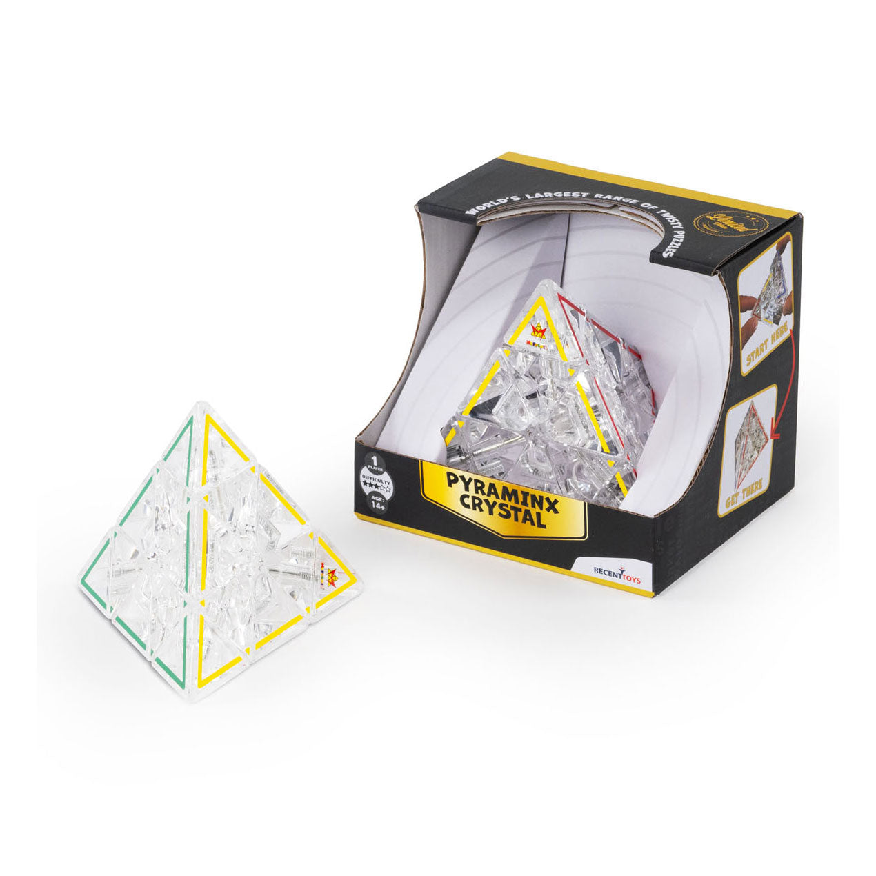 Jouets récents pyraminx crystal le casse-tête puzzle
