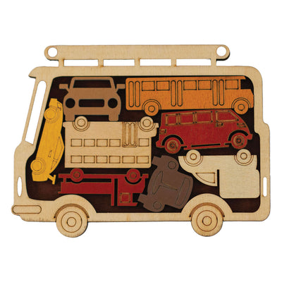 Puzzle cérébral de transport de jouets récent, parking