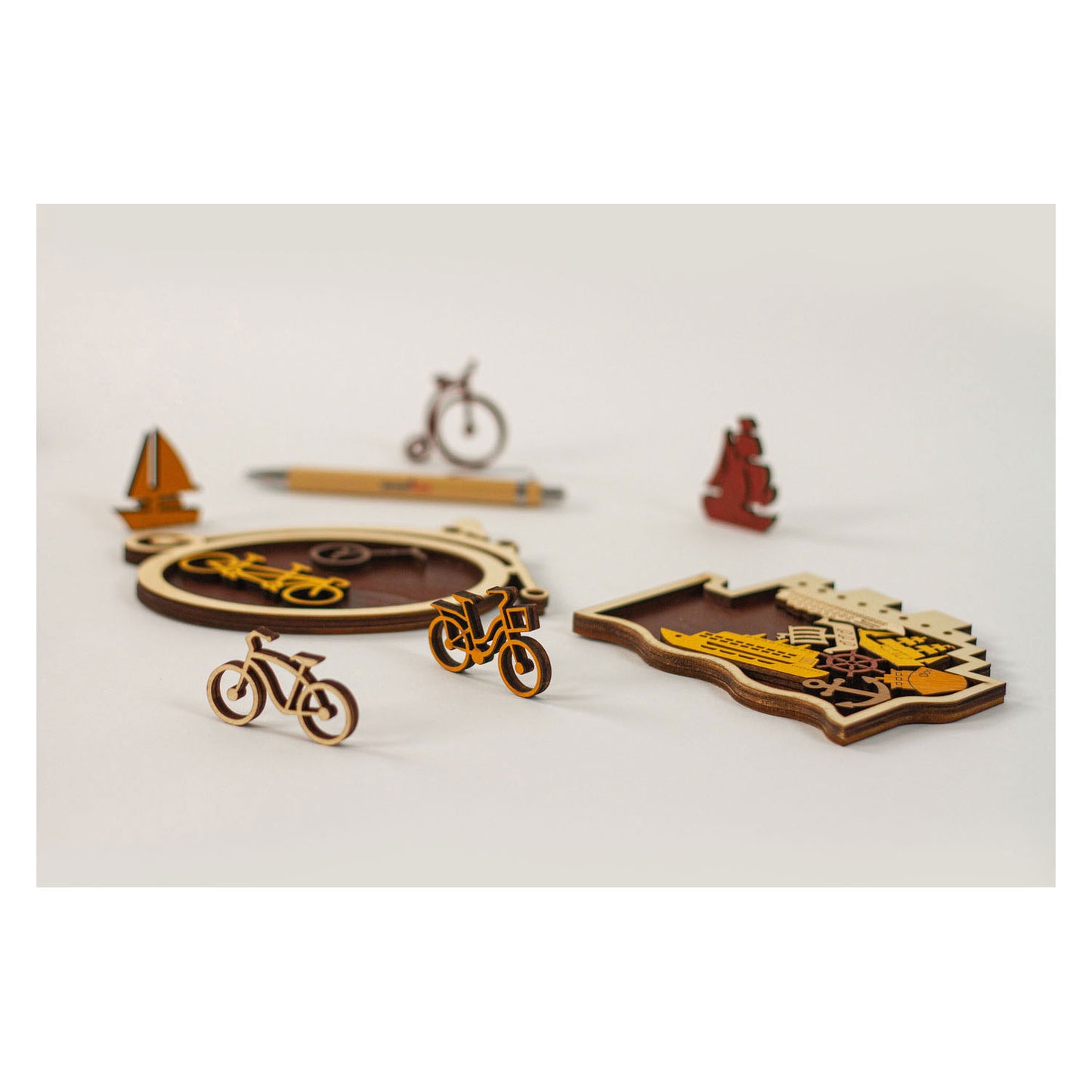 Puzzle de cerveau de hangar à vélo de transport de jouets récents