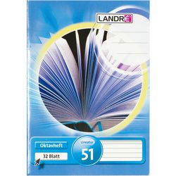 Carnet landré a6 bleu 32 feuilles