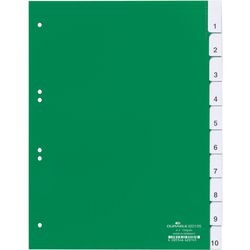 Onglets durables 6221 pvc a4 230x297mm vert 10 onglets