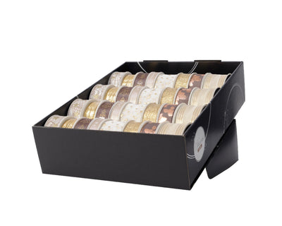 Ruban Decoris doré-crème-marron