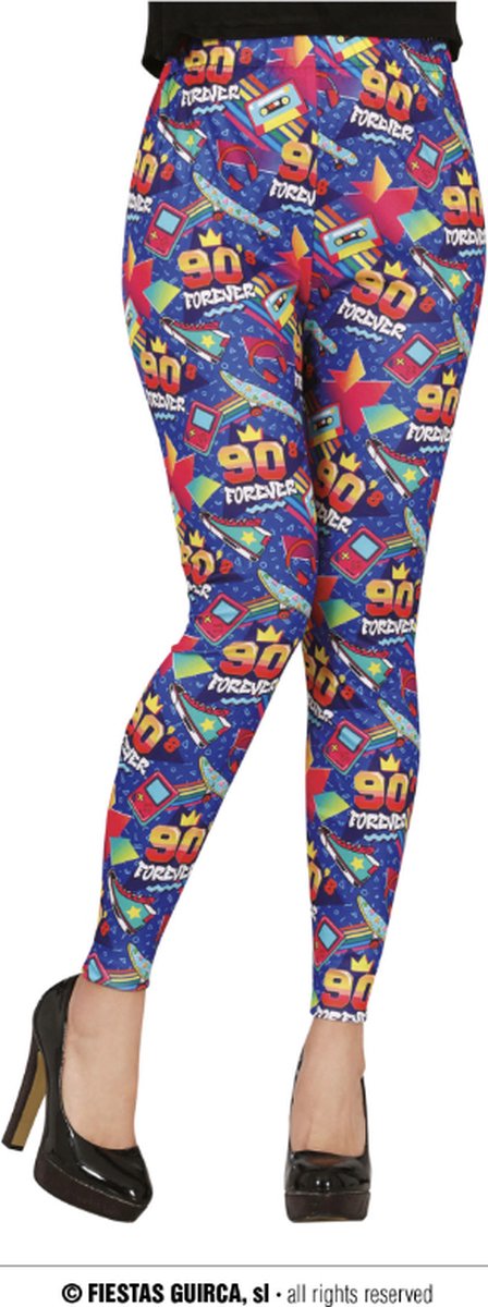 Fiestas guirca - leggings bleus années 90 - taille l
