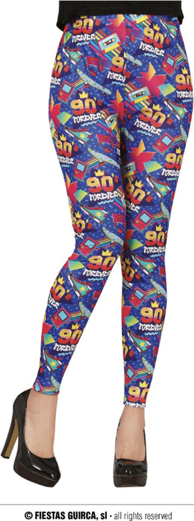 Fiestas guirca - leggings bleus années 90 - taille l