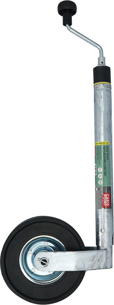 Roue avant Carpoint 48mm avec jauge de nez - roue en caoutchouc - réglable - pour caravane