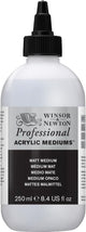 Winsor Newton 3040936 médium acrylique mat professionnel 250 ml - médium acrylique pour finition mate fluidité améliorée