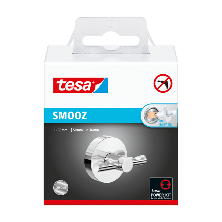 Tesa 1073560 - crochet pour peignoir smooz double | 1 pièce
