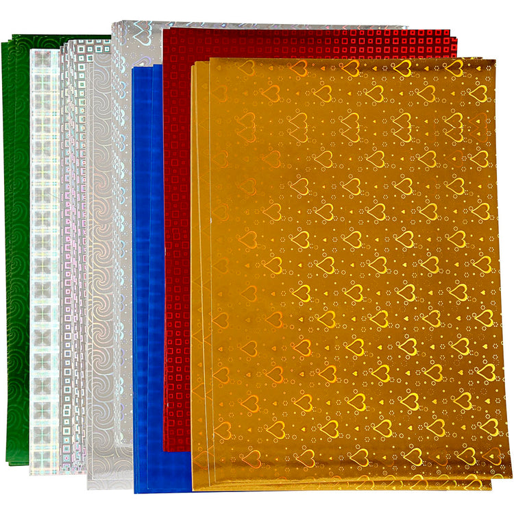 Creativ Company Holographic Paper, A4, VEL 210x297 mm, 120 gr, 80 div sheets 1 boîte