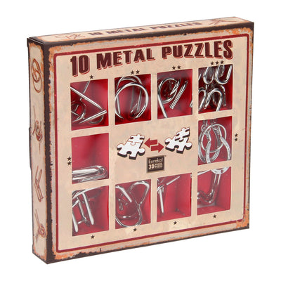 Jeu de casse-tête rouge, 10 pièces.