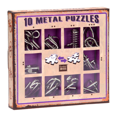 Jeu de casse-tête violet, 10 pièces.