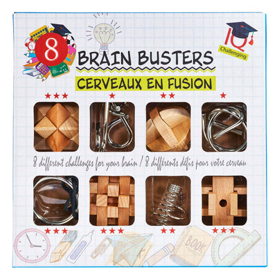 cerveau puzzle ensemble bois et métal, 8pcs.