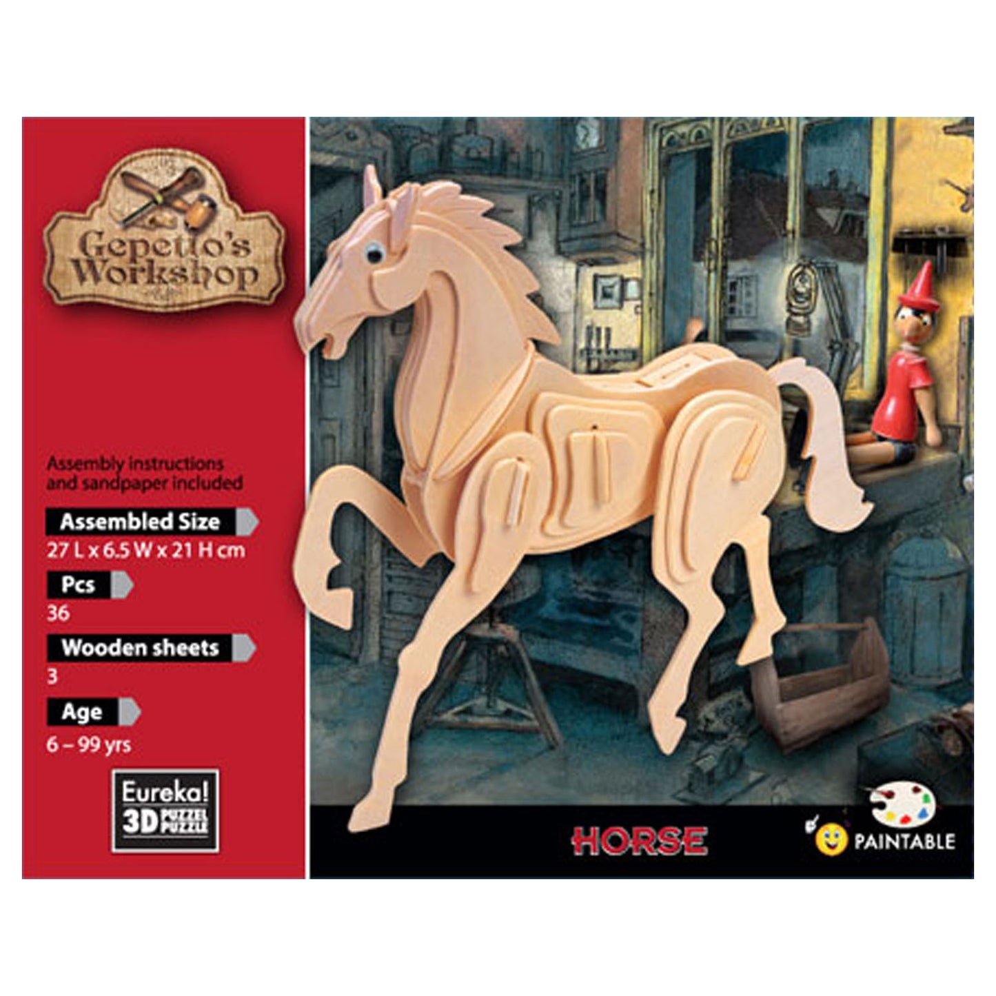 Kit en bois d'atelier de Gepetto 3d - cheval