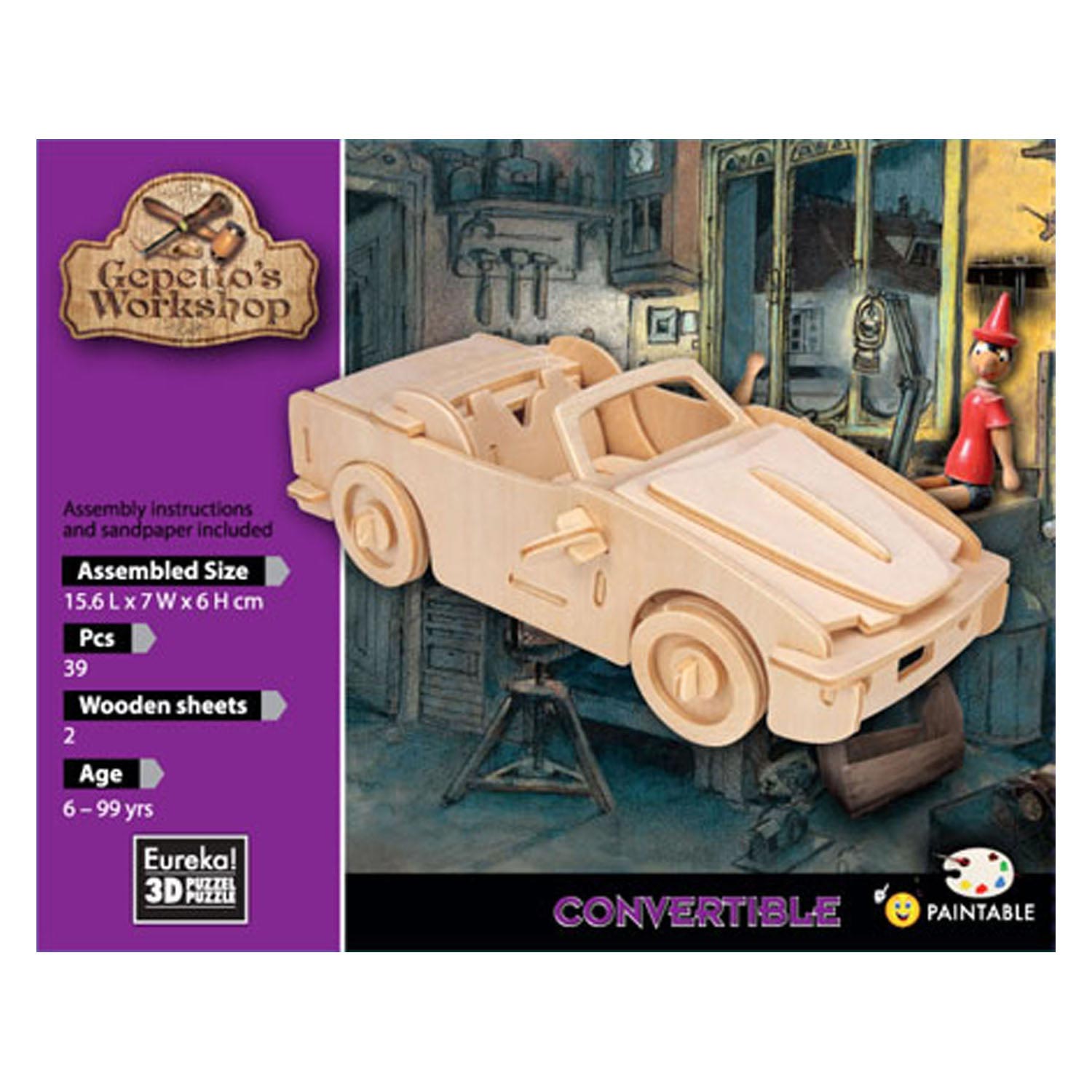 Kit en bois d'atelier de Gepetto 3D - Cabriolet