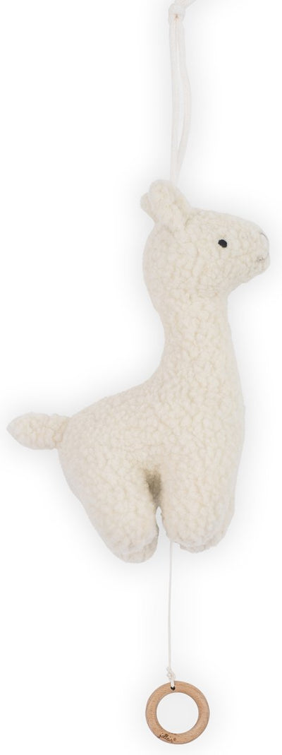 Jollein - pendentif musical lama (blanc cassé) - pendentif musical bébé