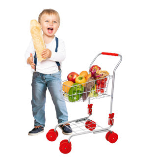 Cart d'achat de base en métal rouge