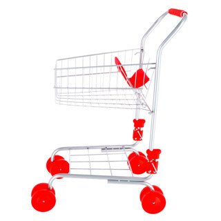 Cart d'achat de base en métal rouge