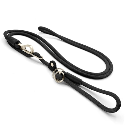 MORSO DOG LASH Retrieverlijn Handles Free Soft Rope recyclé noir