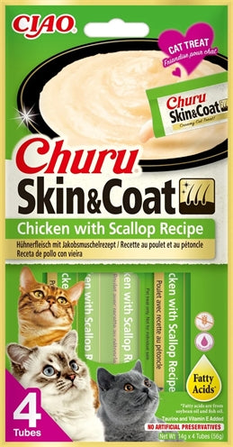 Inaba Churu Skin Coat Poulet avec recette de pétoncles